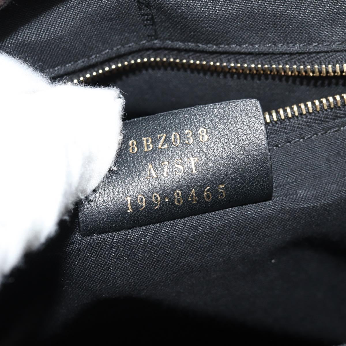 FENDI Zucca Canvas Zainomini Backpack Brown Black gold Auth 154921SAM