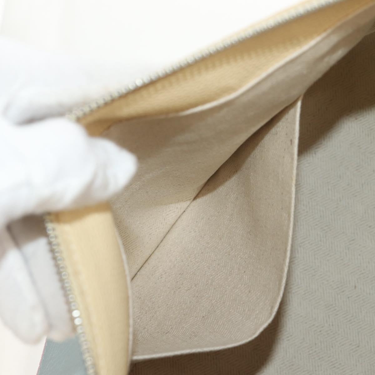 LOEWE Puzzle bag Medium Hand Bag Leather 2way Light Blue Silver Auth 154922SAM