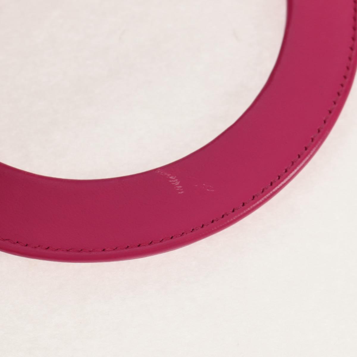 Christian Dior Canage Lady Dior Hand Bag Leather 2way Pink Gold Auth 154923SAM