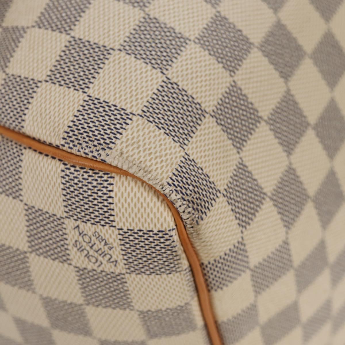 LOUIS VUITTON Damier Azur Keepall 50 Boston Bag N41430 LV Auth 154925V