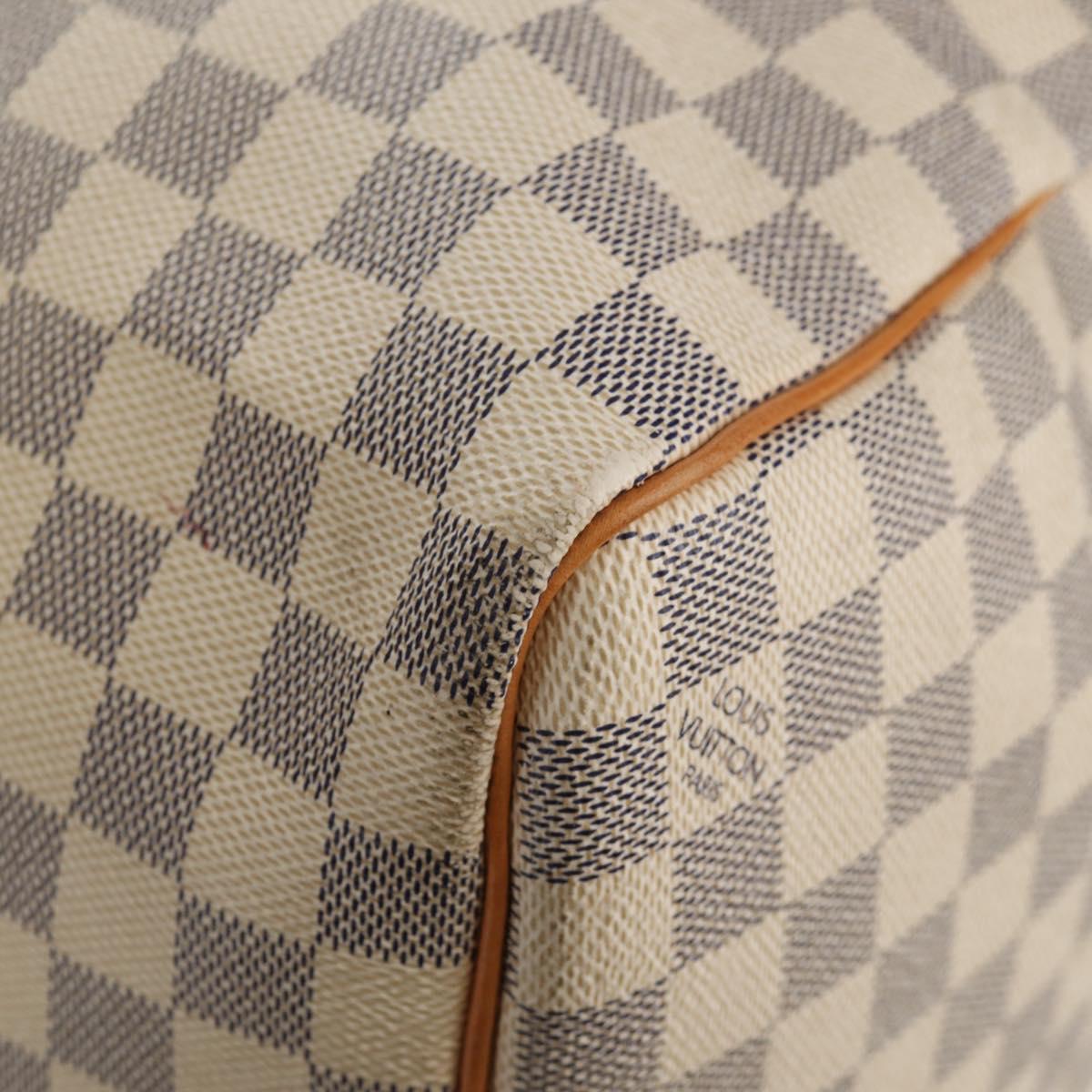 LOUIS VUITTON Damier Azur Keepall 50 Boston Bag N41430 LV Auth 154925V