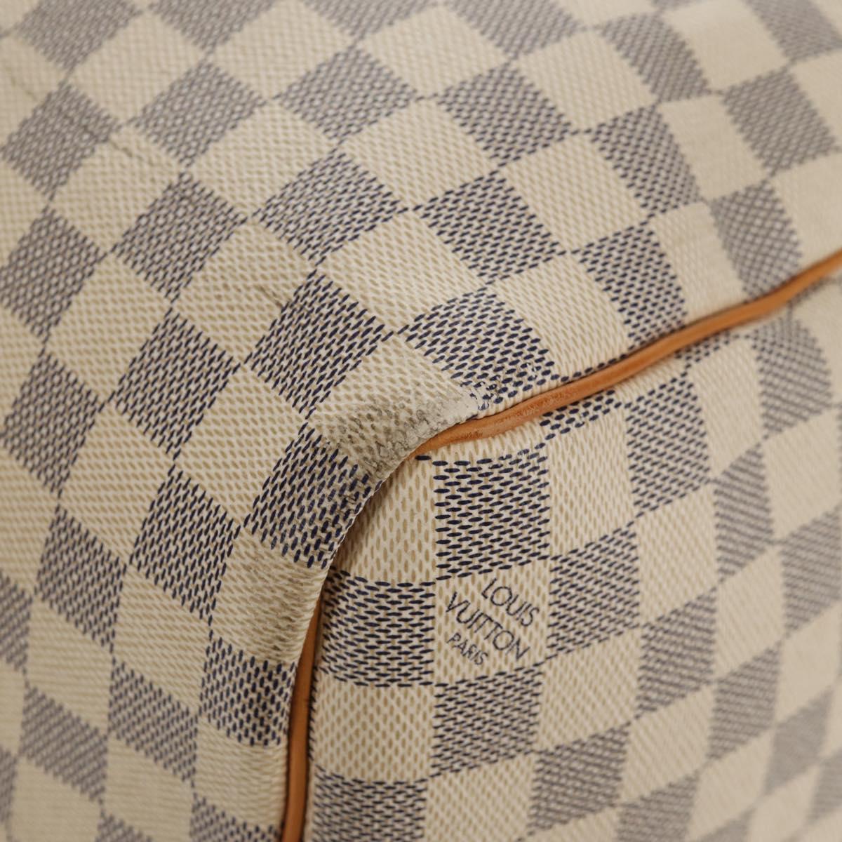 LOUIS VUITTON Damier Azur Keepall 50 Boston Bag N41430 LV Auth 154925V