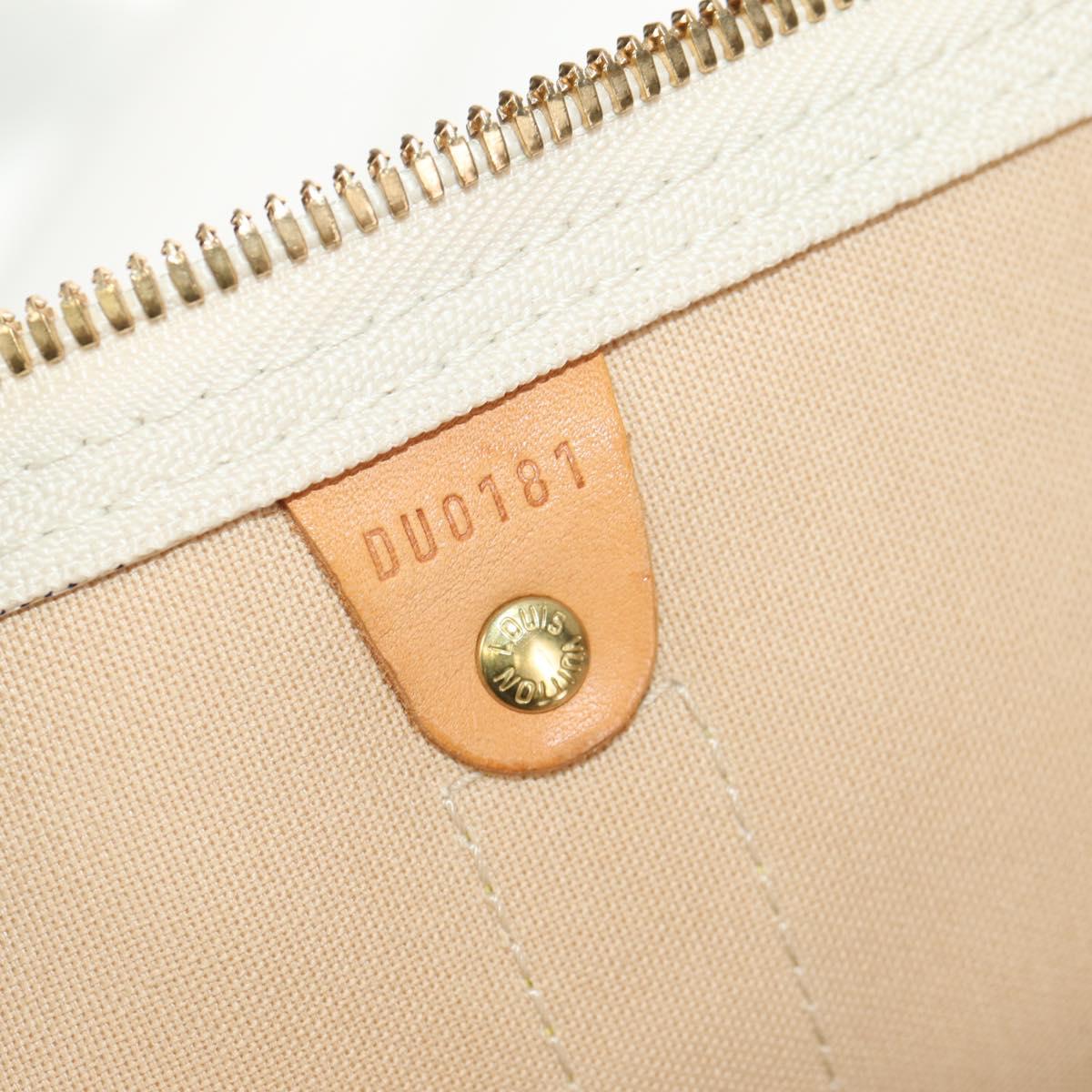 LOUIS VUITTON Damier Azur Keepall 50 Boston Bag N41430 LV Auth 154925V