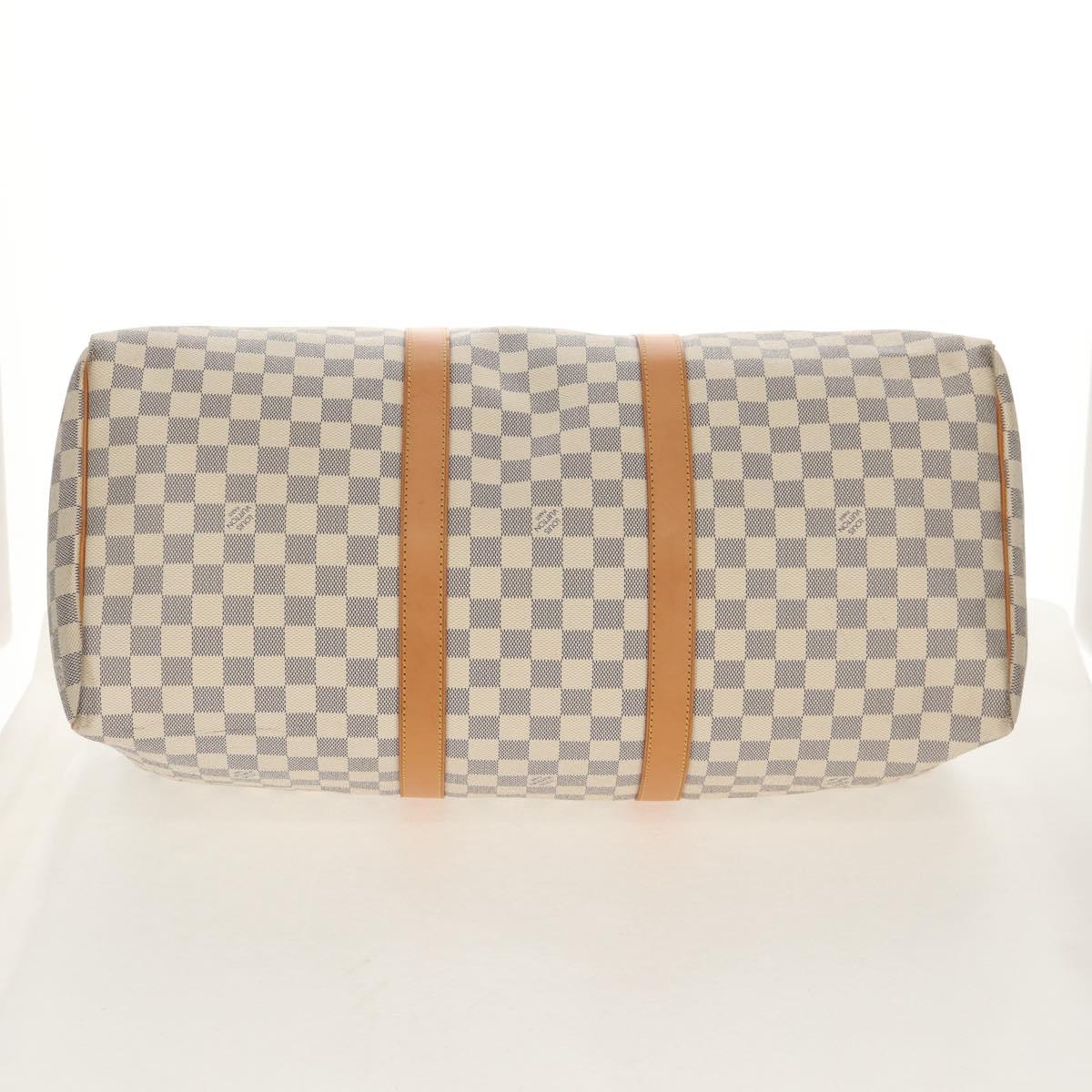 LOUIS VUITTON Damier Azur Keepall 50 Boston Bag N41430 LV Auth 154925V