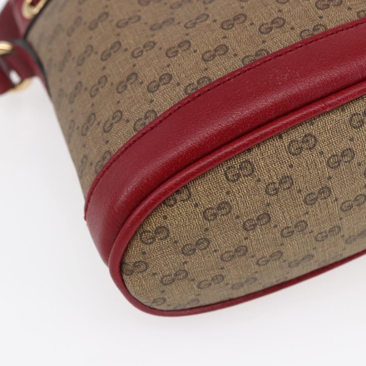 GUCCI Micro GG Supreme Doraemon Mini Bucket Bag PVC Beige 647801 Auth 154926SAM