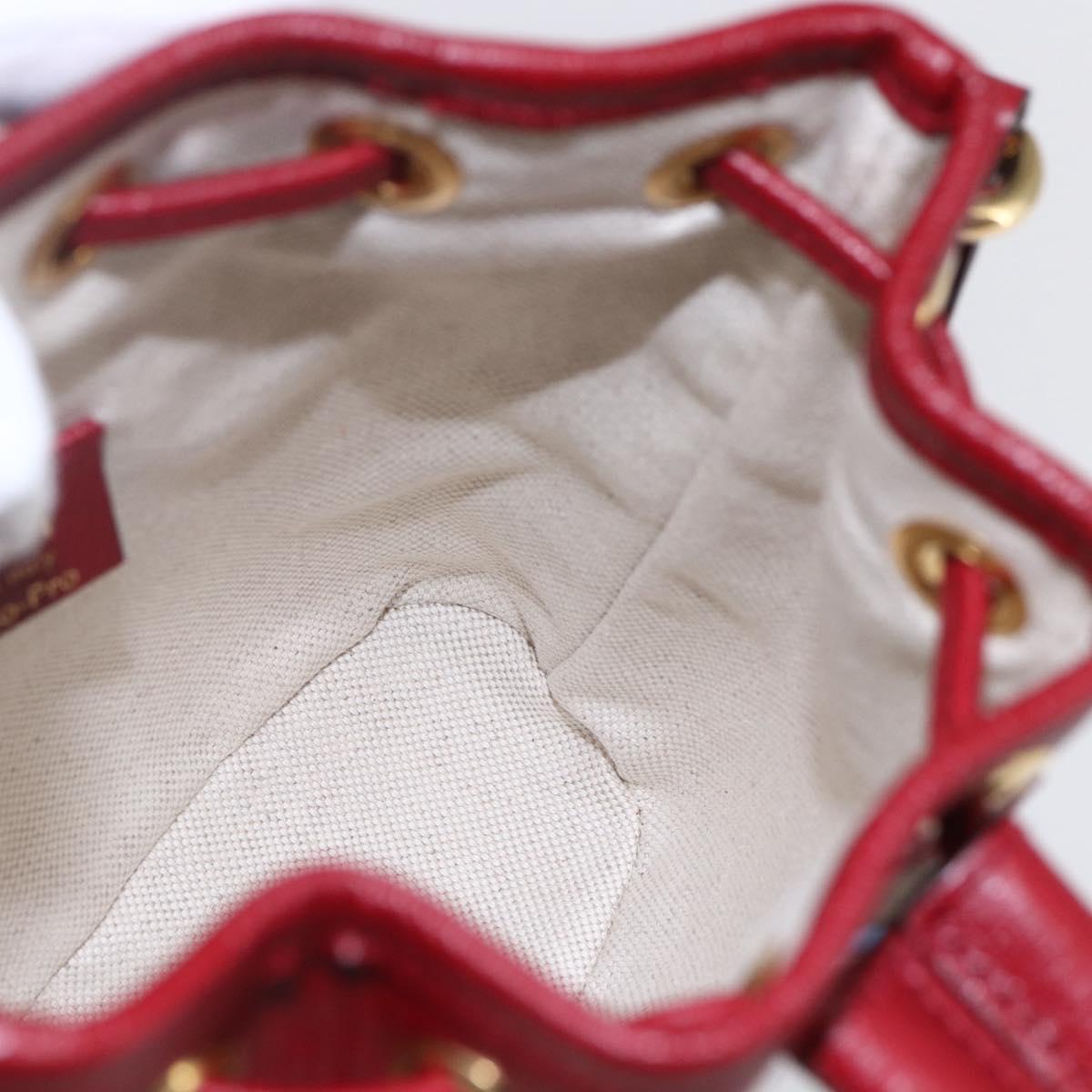 GUCCI Micro GG Supreme Doraemon Mini Bucket Bag PVC Beige 647801 Auth 154926SAM