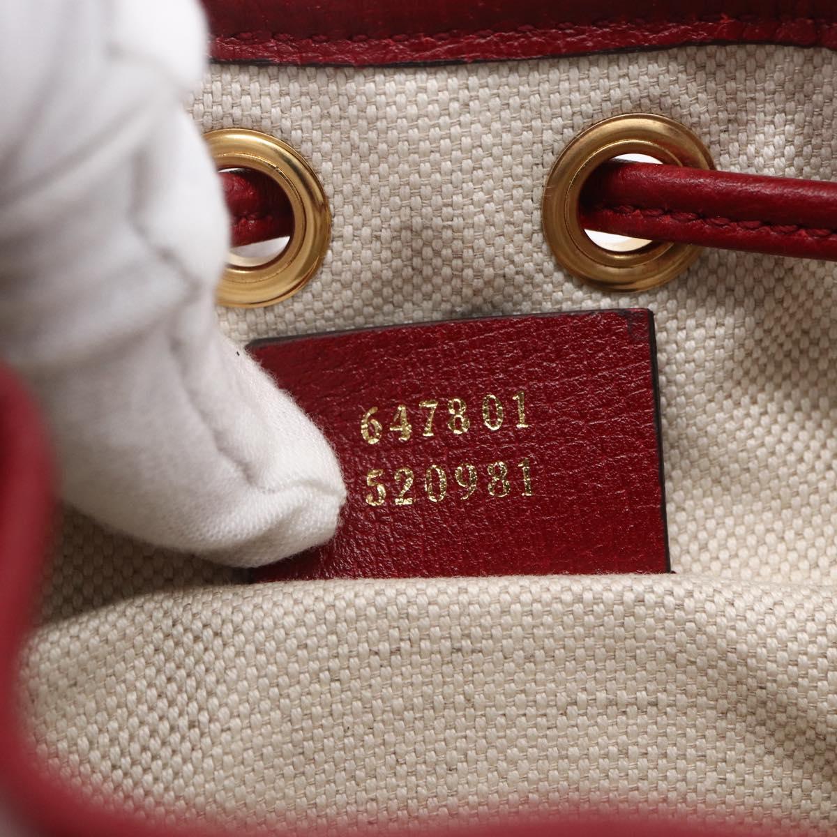 GUCCI Micro GG Supreme Doraemon Mini Bucket Bag PVC Beige 647801 Auth 154926SAM