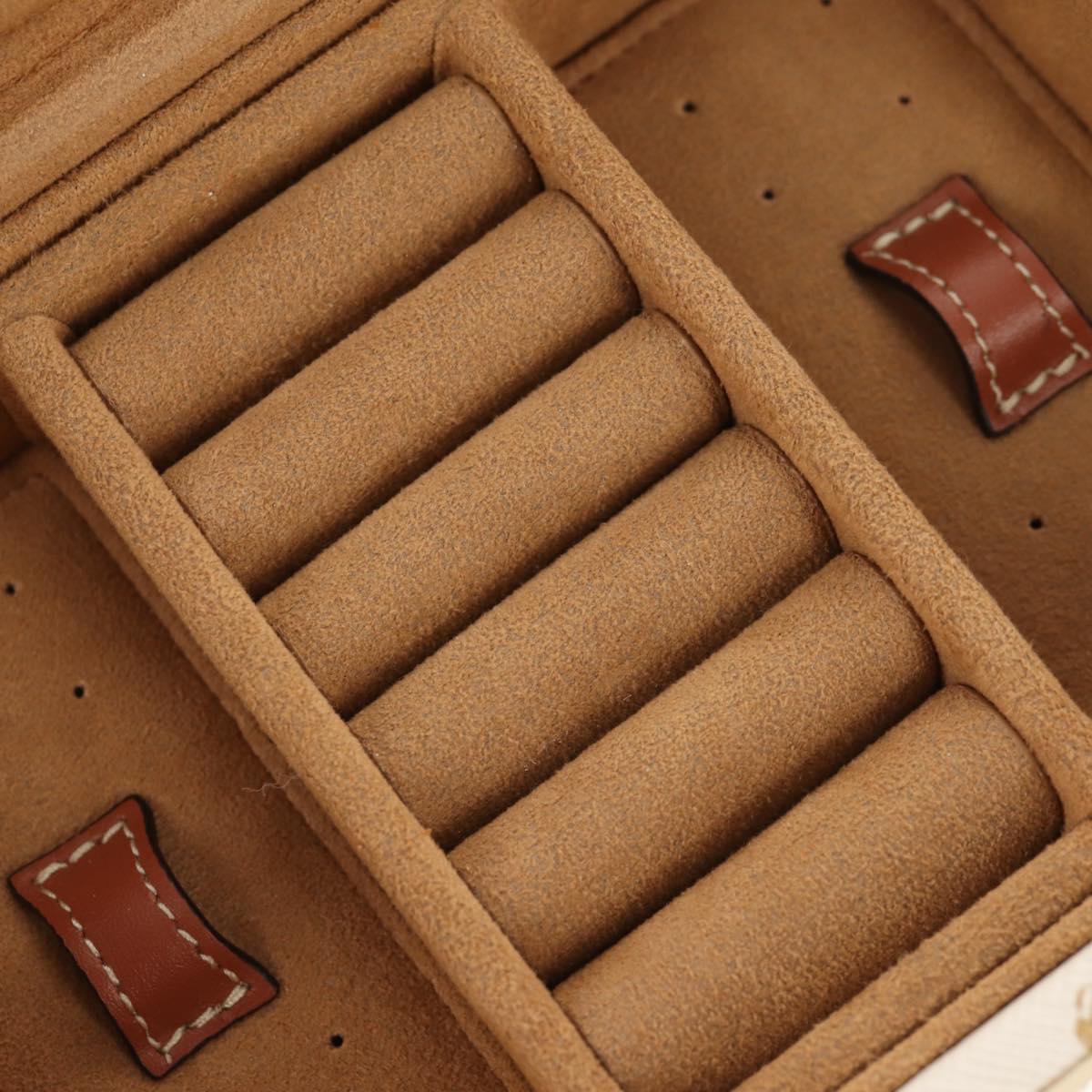 CELINE Triomphe Canvas Large Jewelry Case PVC White 4M0382DIU Auth 154934SM