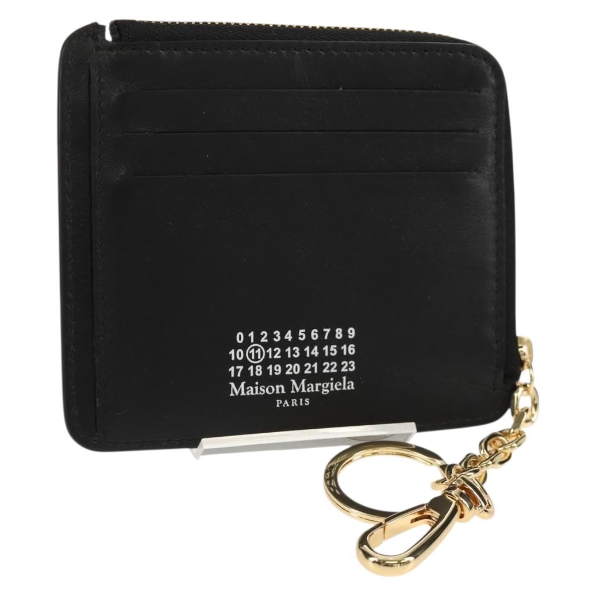 Maison Margiela 4 Stitch Fragment Case Compact Wallet Leather Black Auth 154938M