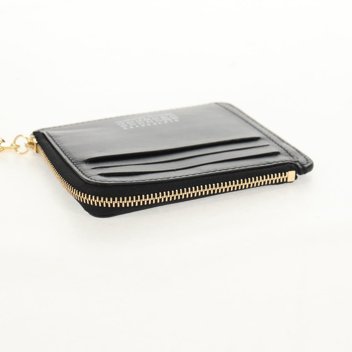 Maison Margiela 4 Stitch Fragment Case Compact Wallet Leather Black Auth 154938M