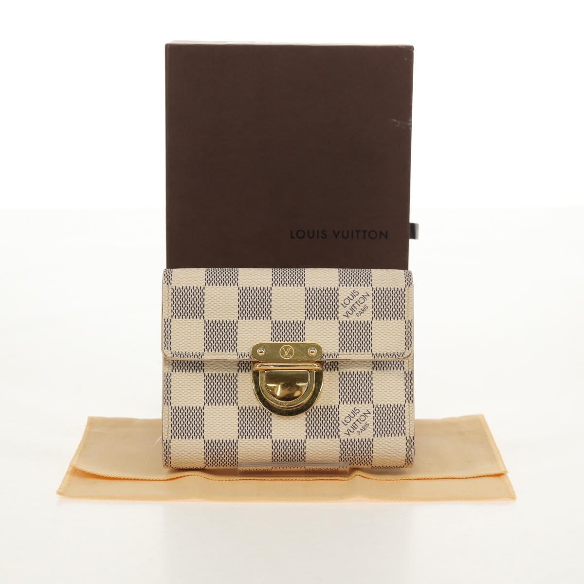 LOUIS VUITTON Damier Azur Portefeuille Koala Trifold Wallet N60013 Auth 154940V