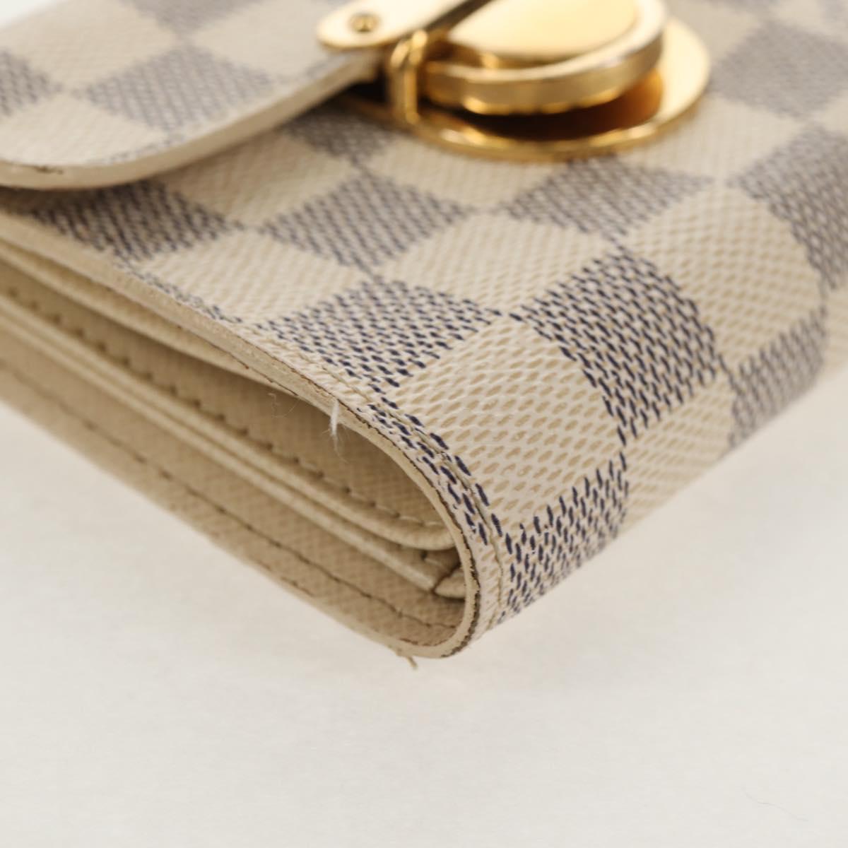 LOUIS VUITTON Damier Azur Portefeuille Koala Trifold Wallet N60013 Auth 154940V