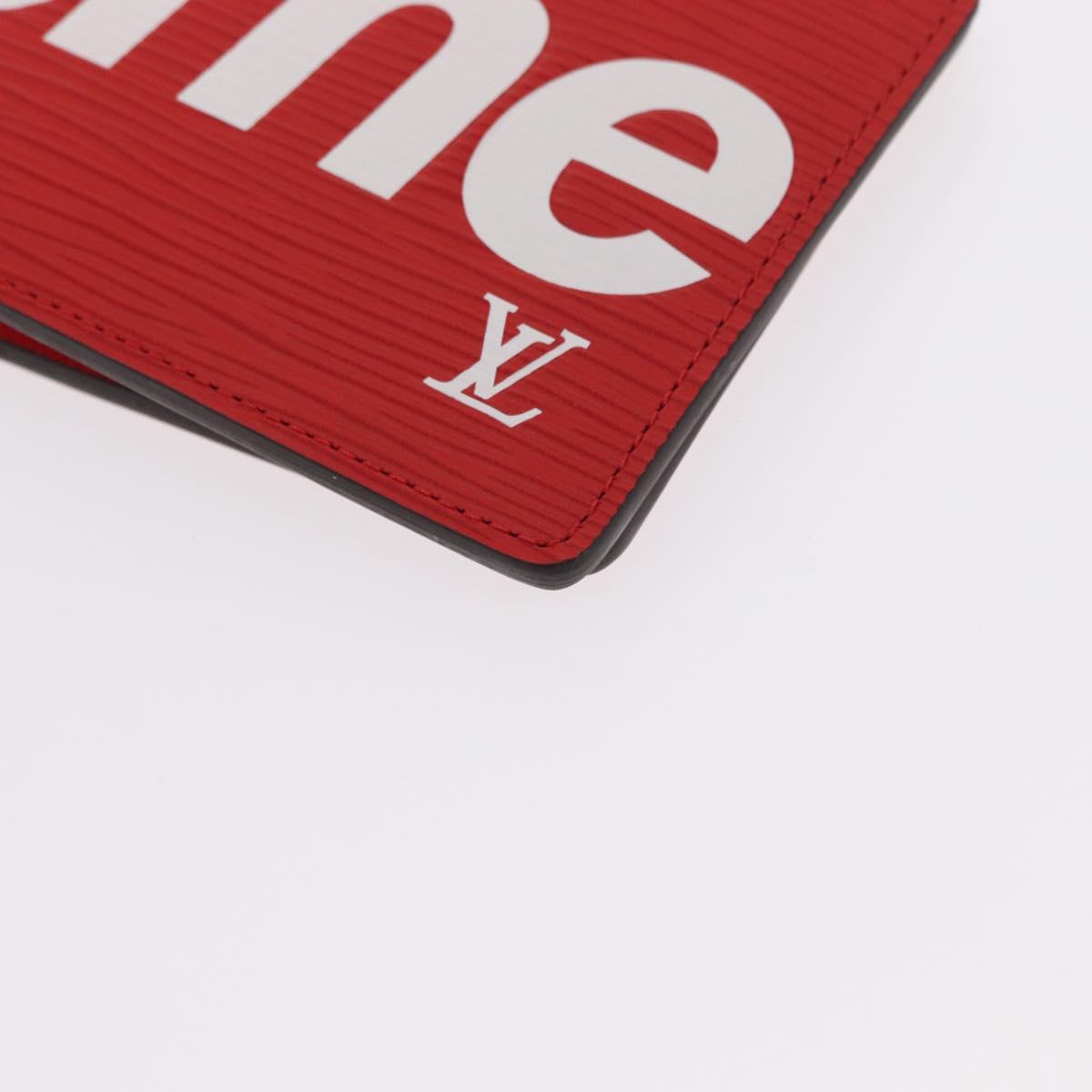 LOUIS VUITTON Epi Supreme Portefeuille Slender Wallet Red M67717 Auth 154943SM