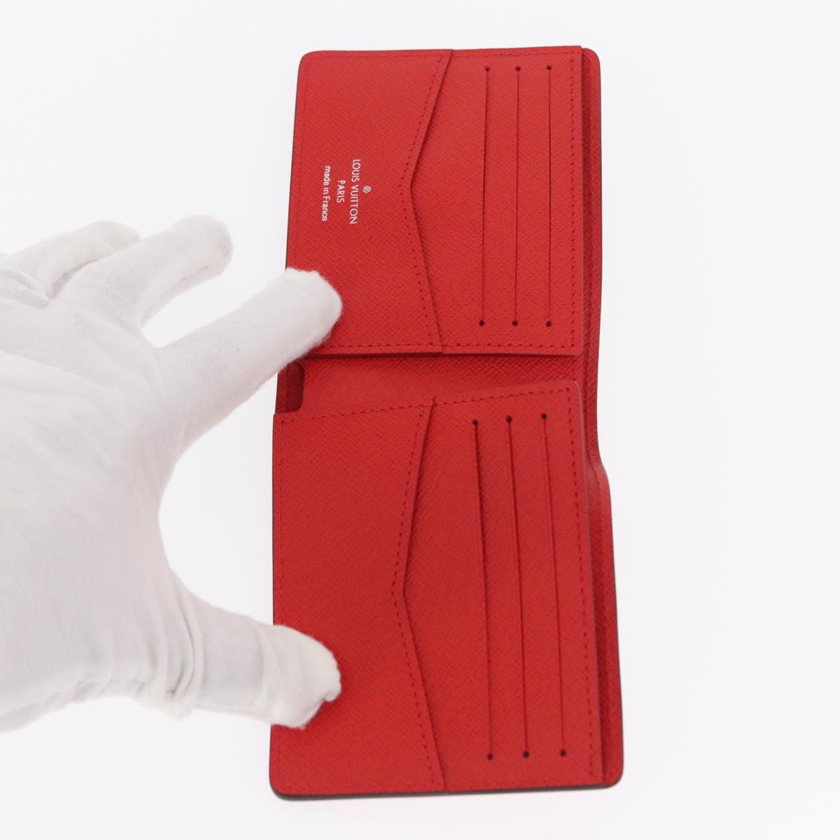 LOUIS VUITTON Epi Supreme Portefeuille Slender Wallet Red M67717 Auth 154943SM