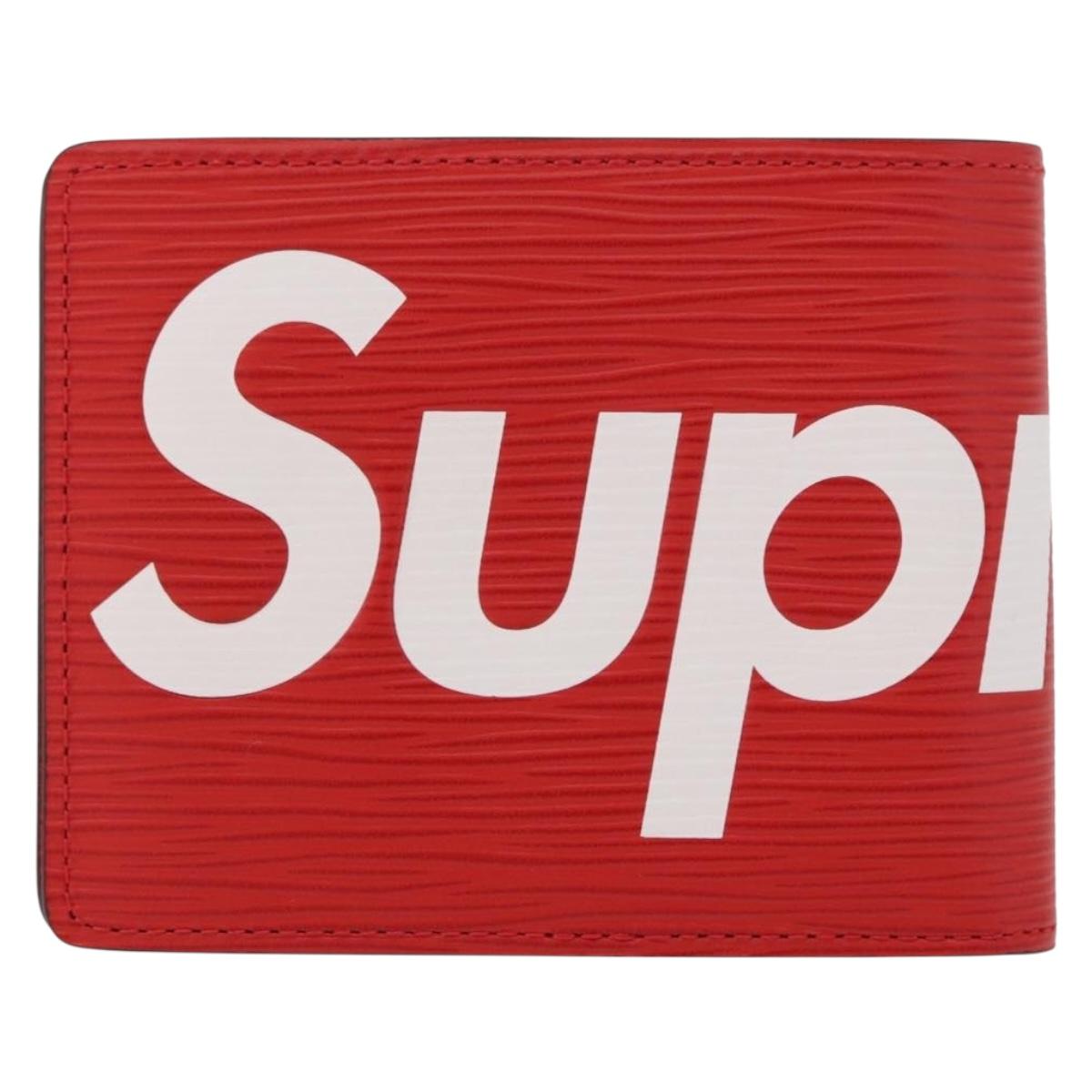 LOUIS VUITTON Epi Supreme Portefeuille Slender Wallet Red M67717 Auth 154943SM