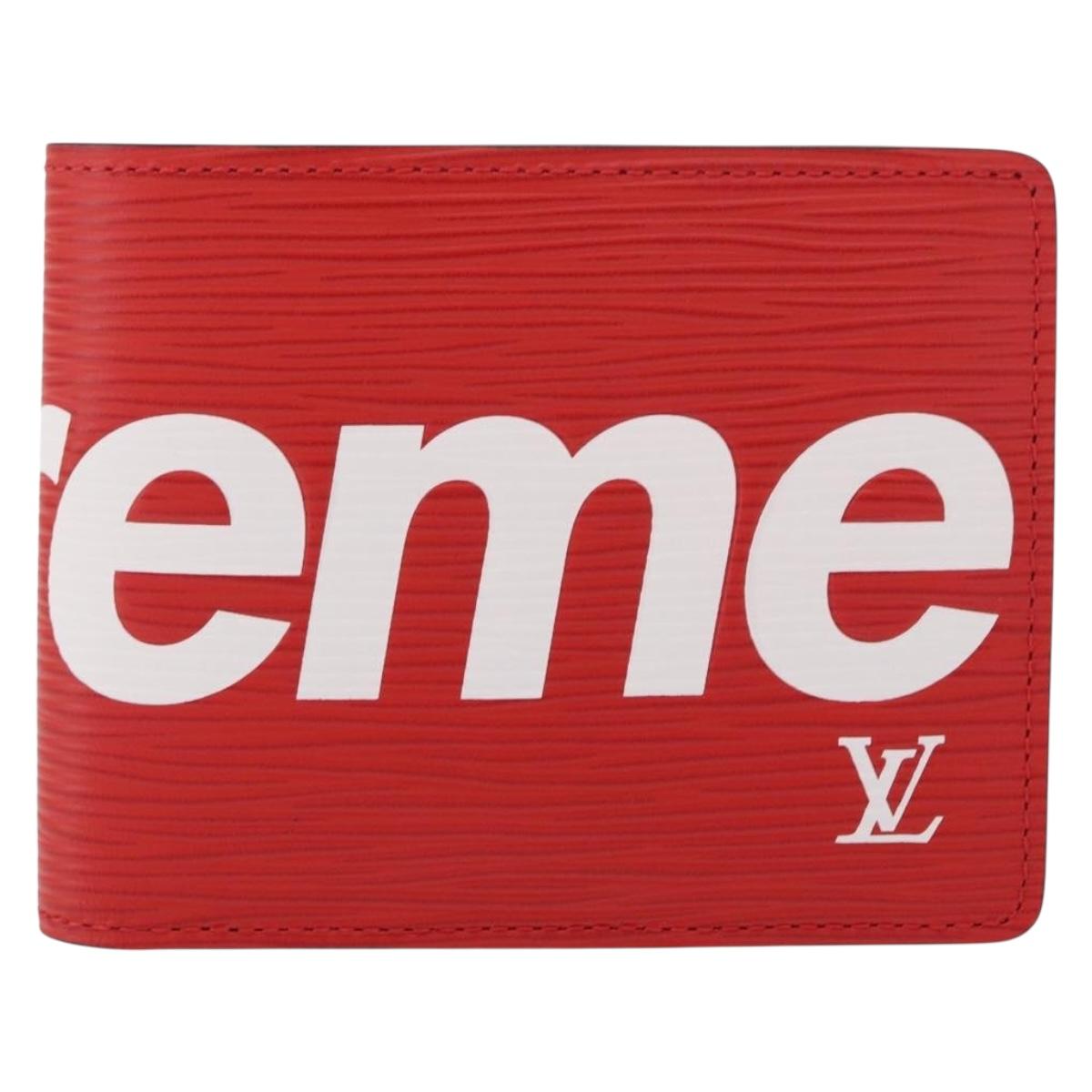 LOUIS VUITTON Epi Supreme Portefeuille Slender Wallet Red M67717 Auth 154943SM