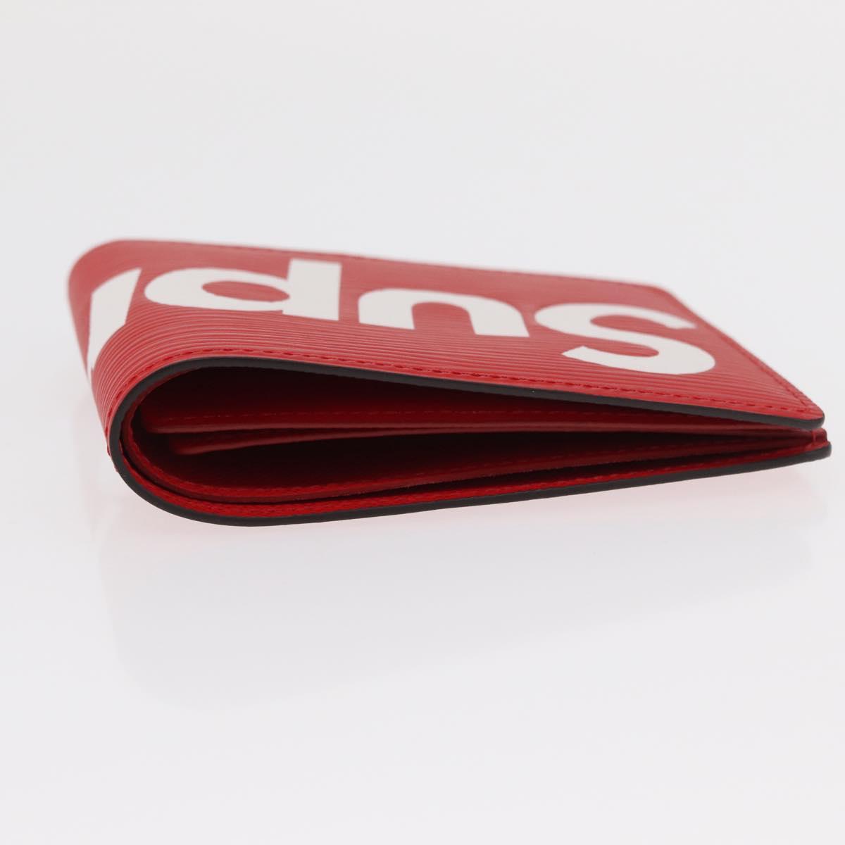 LOUIS VUITTON Epi Supreme Portefeuille Slender Wallet Red M67717 Auth 154943SM