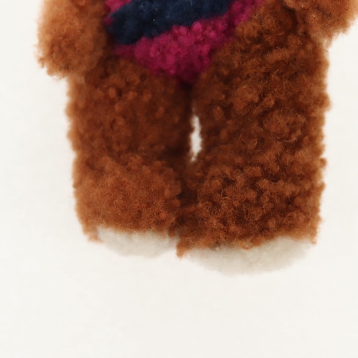 LOUIS VUITTON Porte Cles LV Teddy Bear Key Holder Mohair M69854 Auth 154944SAM