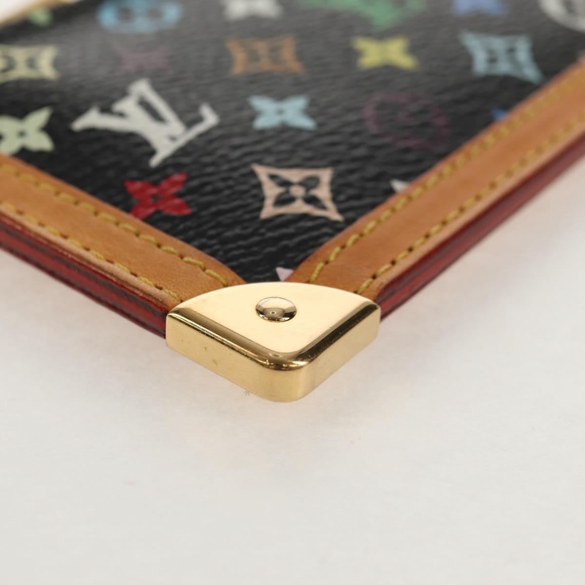 LOUIS VUITTON Multicolor Pochette Cles Coin Purse Black M13664 LV Auth 154947V