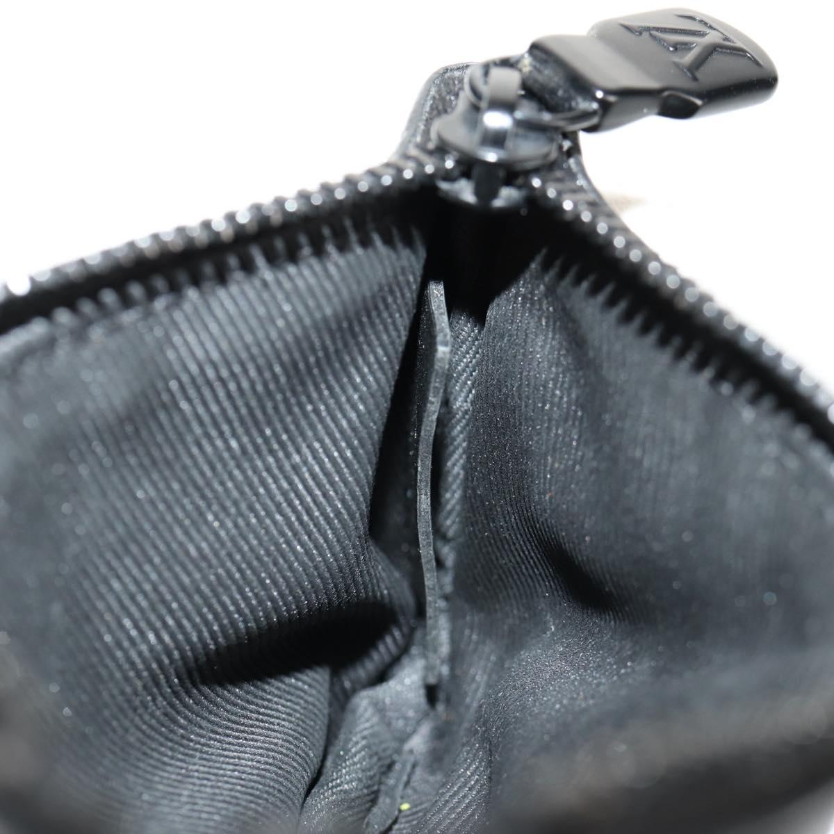 LOUIS VUITTON Monogram Shadow Duo Messenger Pouch Black LV Auth 154952V