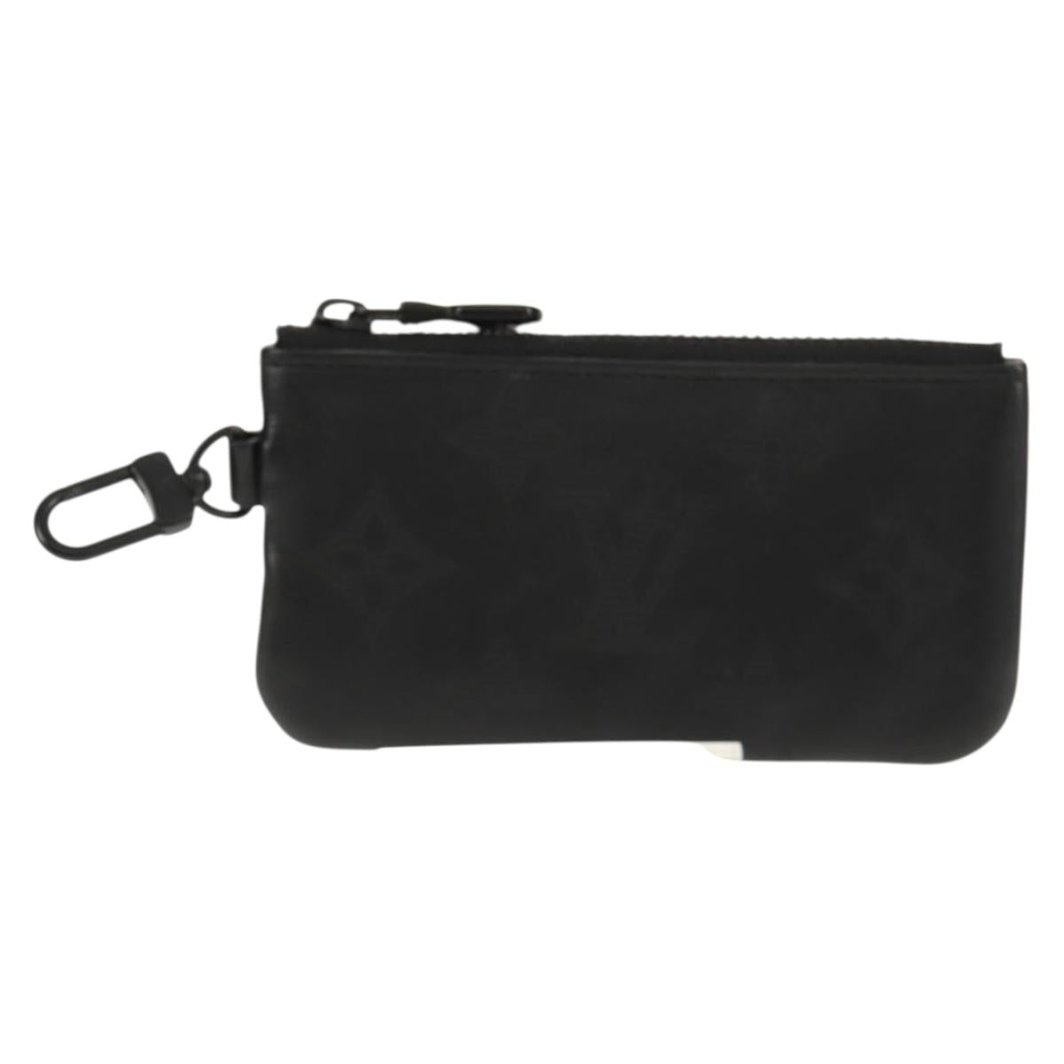 LOUIS VUITTON Monogram Shadow Duo Messenger Pouch Black LV Auth 154952V