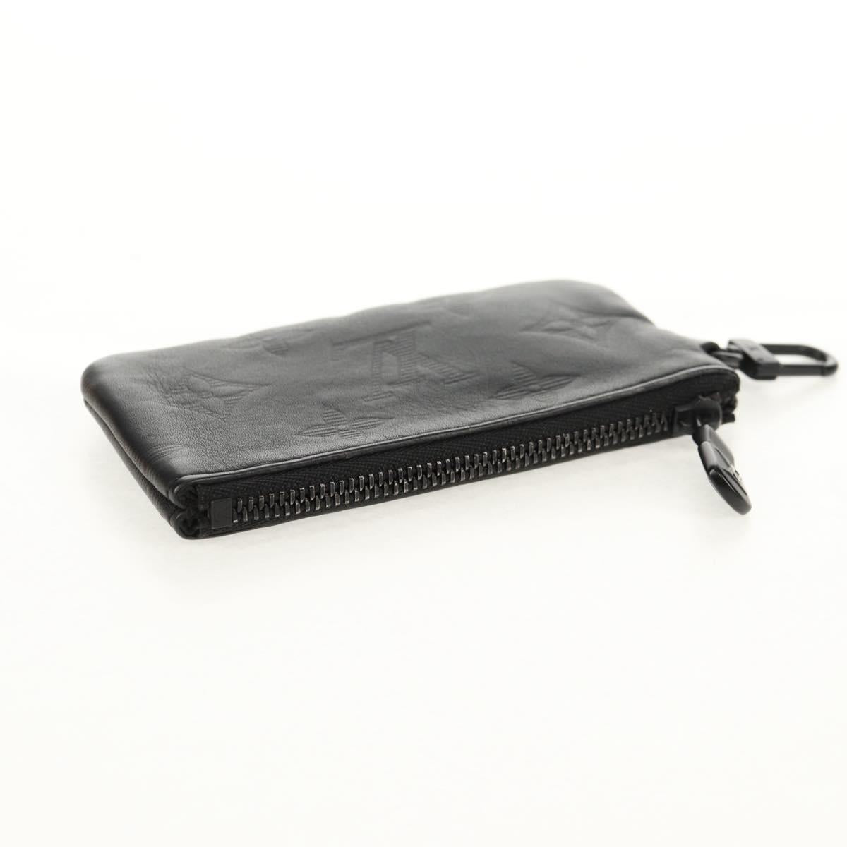 LOUIS VUITTON Monogram Shadow Duo Messenger Pouch Black LV Auth 154952V