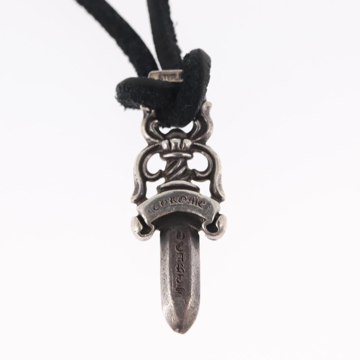 Chrome Hearts Dagger Pendant Necklace Ag925 Silver Auth 154958M