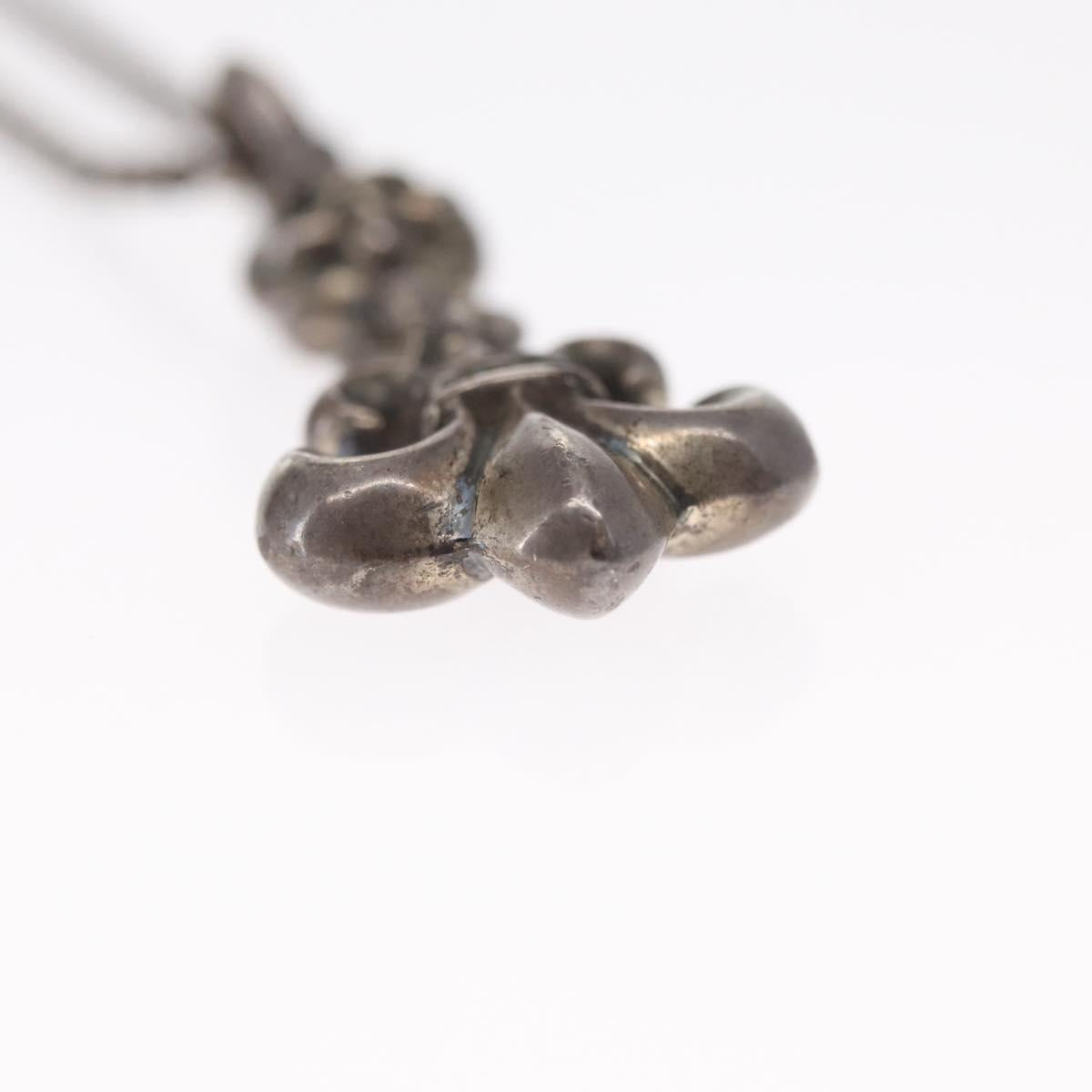 Chrome Hearts 1 Ball BS Flare Charm Necklace Ag925 Silver Auth 154960M