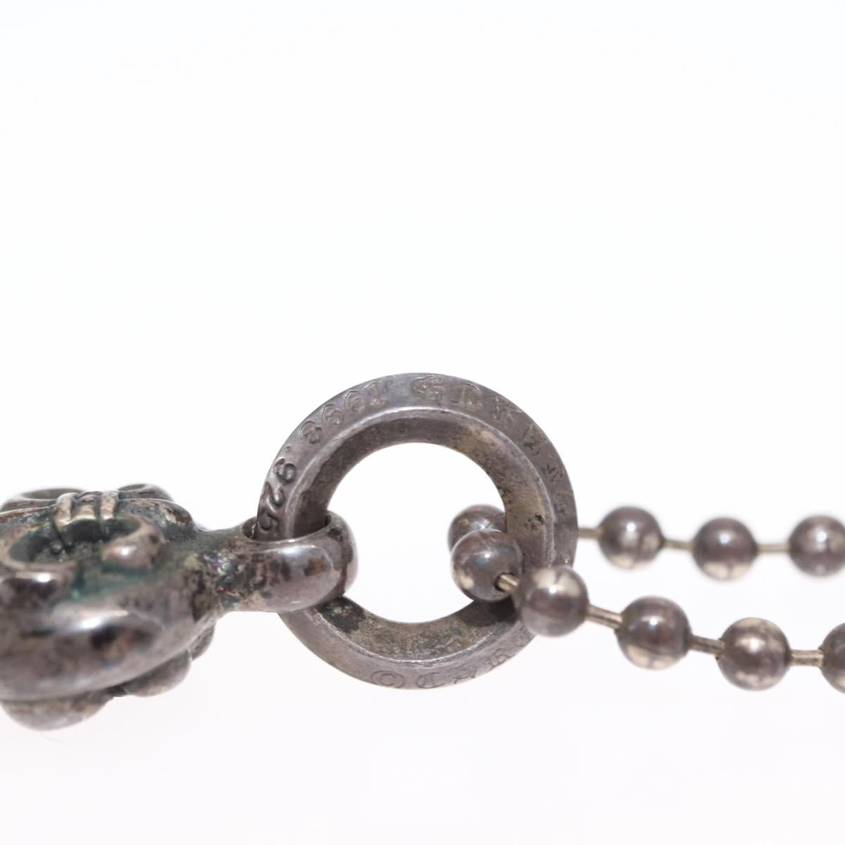 Chrome Hearts 1 Ball BS Flare Charm Necklace Ag925 Silver Auth 154960M