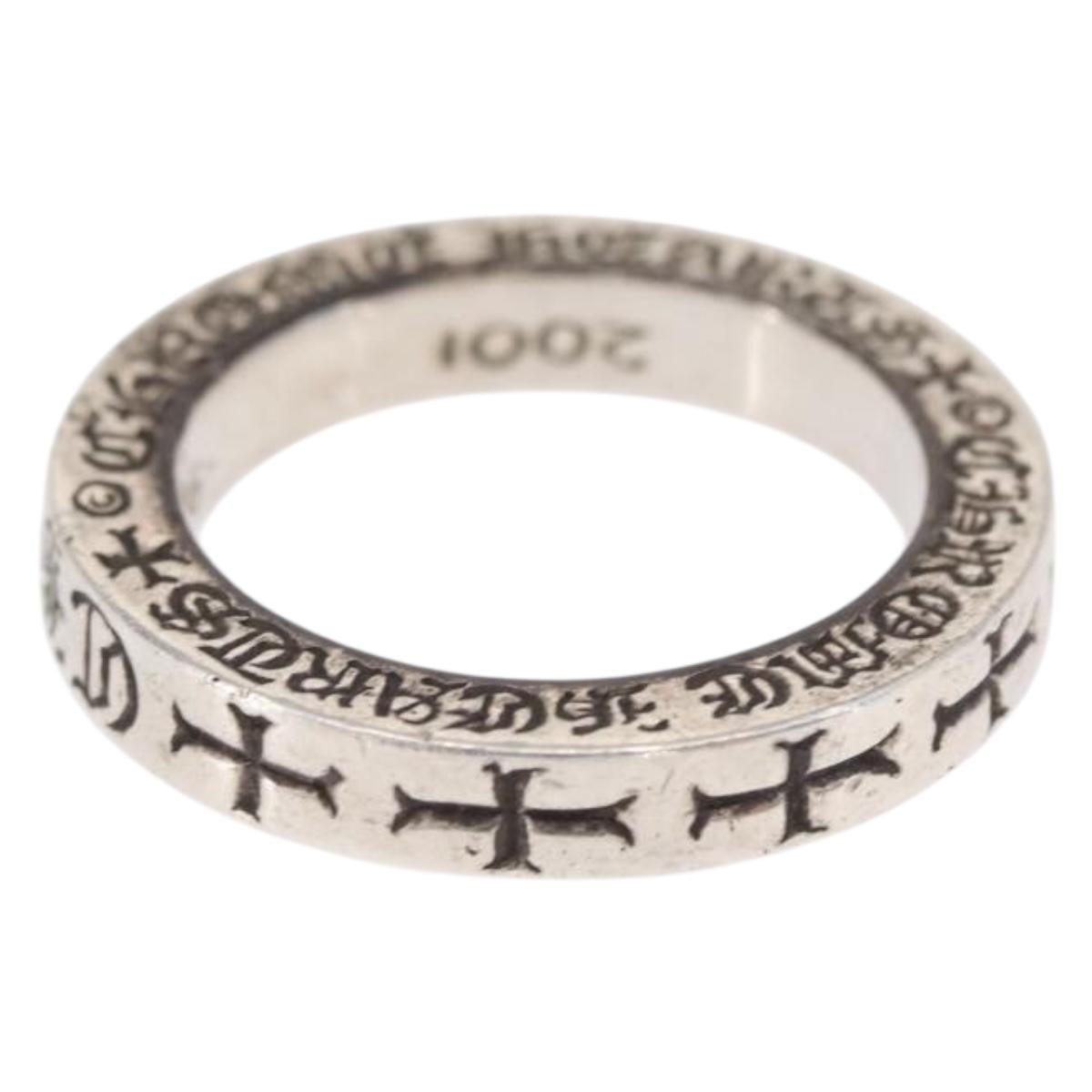 Chrome Hearts 0.1"" Spacer Ring FUCK YOU Spacer Ring Ag925 Silver Auth 154961M