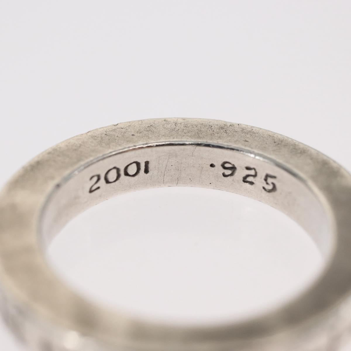Chrome Hearts 0.1"" Spacer Ring NYC FUCK YOU Ring Ag925 Silver Auth 154962M