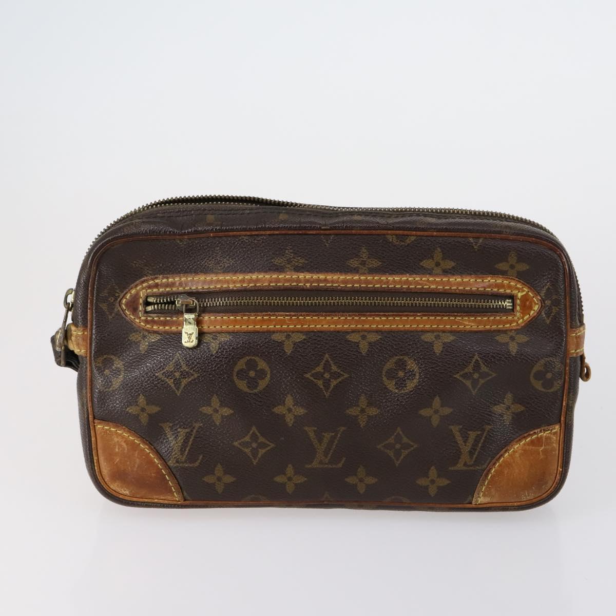 LOUIS VUITTON Monogram Clutch Bag 2 Set LV Auth 154971