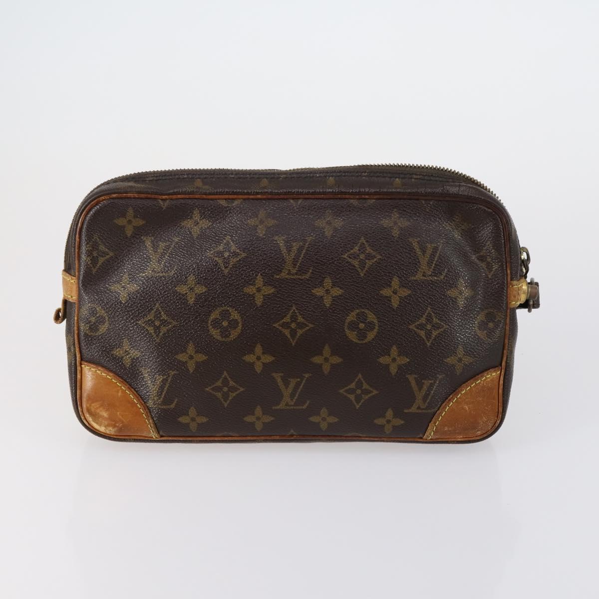 LOUIS VUITTON Monogram Clutch Bag 2 Set LV Auth 154971