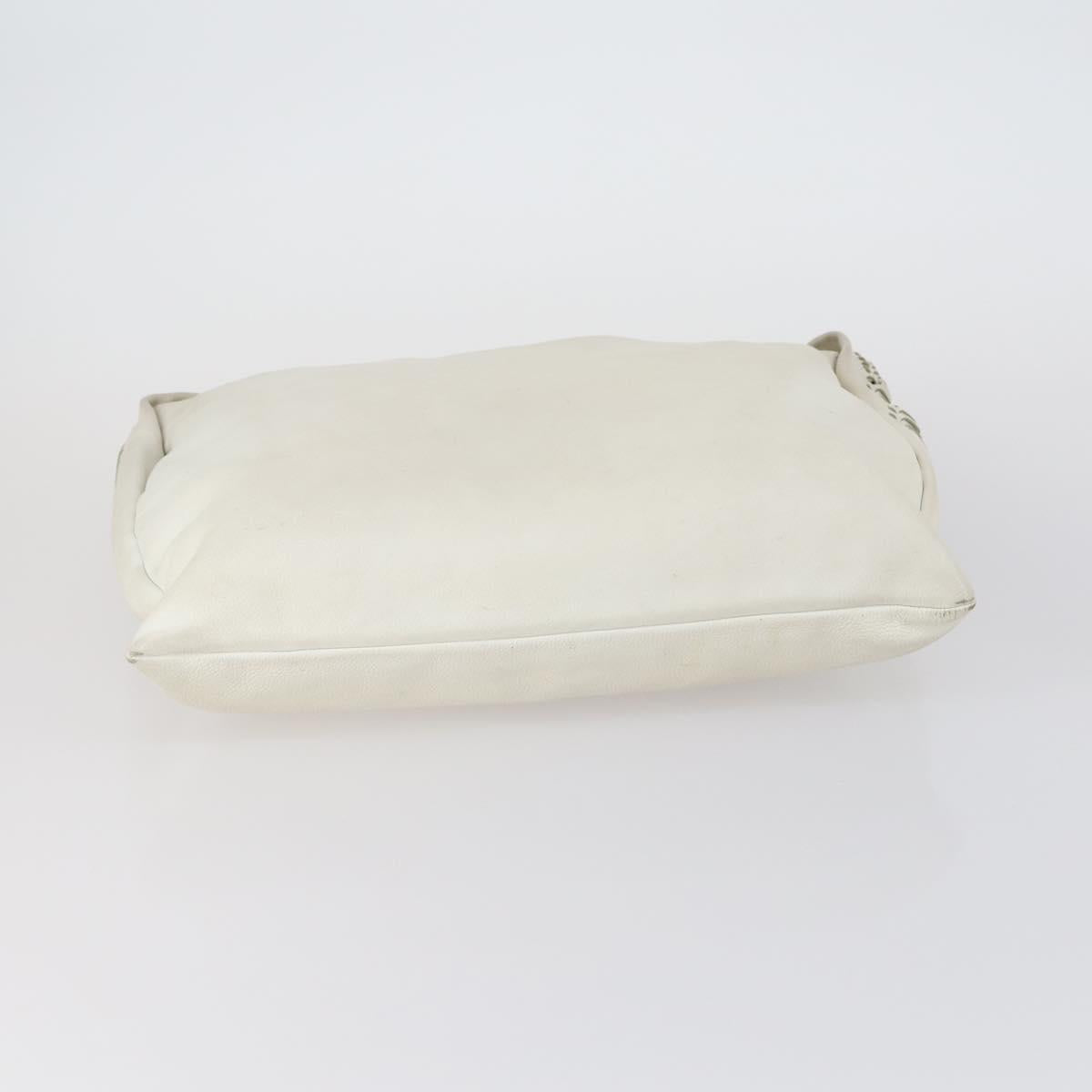 BALLY Salvatore Ferragamo Hermes Bag Leather Canvas 3 Set White Auth 154972