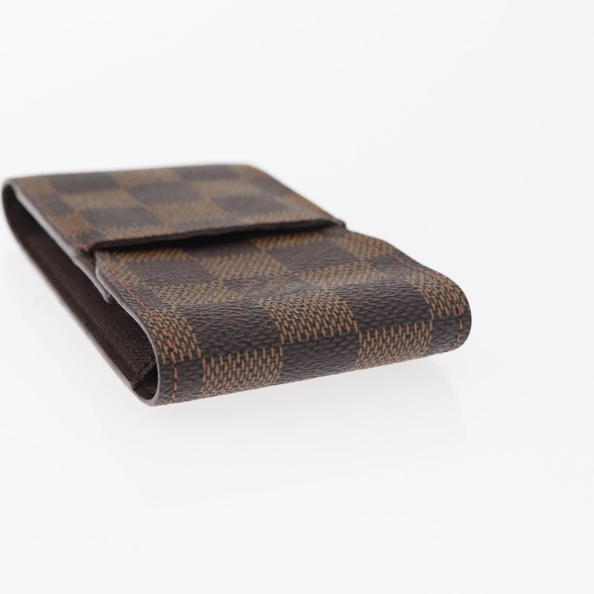 LOUIS VUITTON Damier Ebene Etui Cigarette Case 2 Set N63024 LV Auth 154974