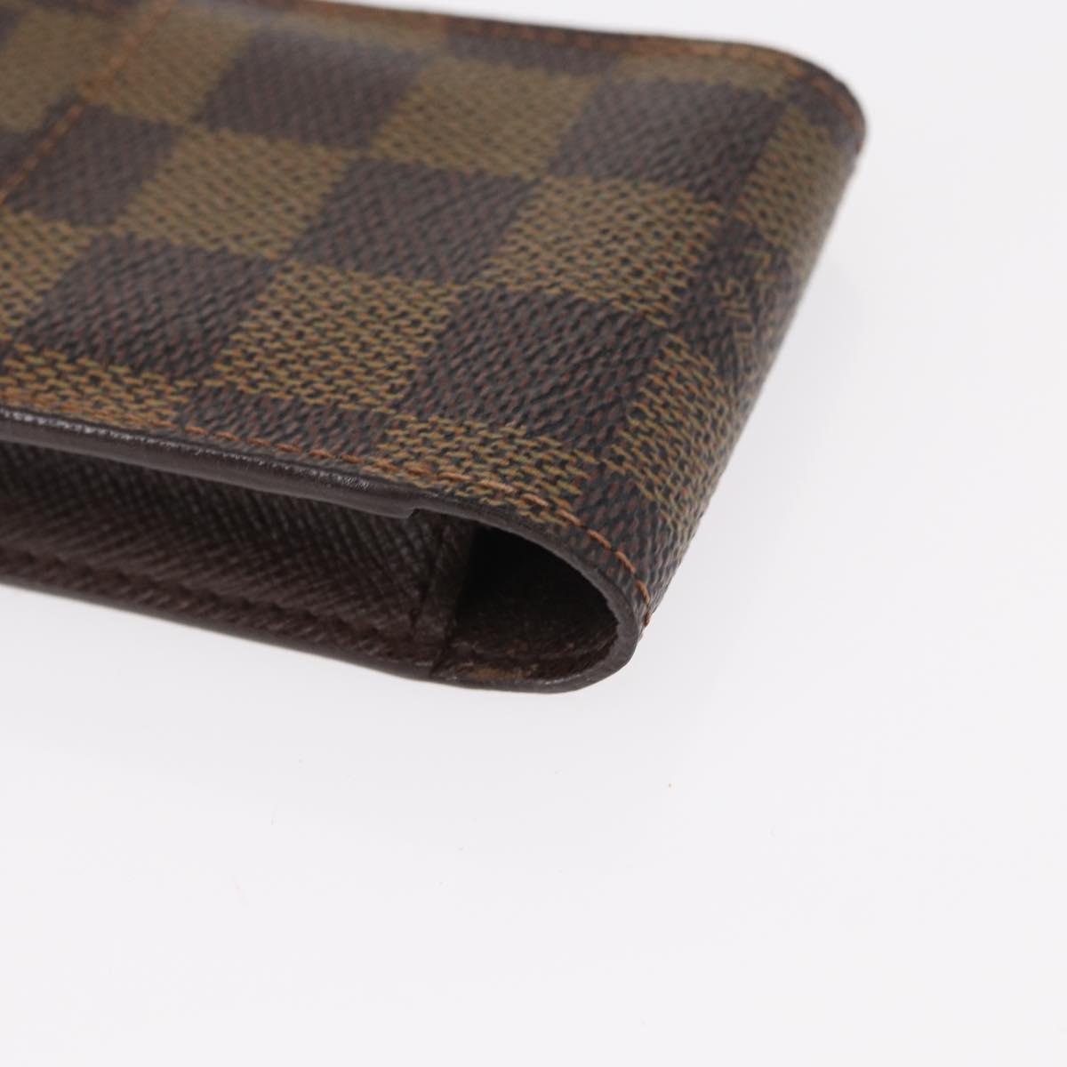 LOUIS VUITTON Damier Ebene Etui Cigarette Case 2 Set N63024 LV Auth 154974