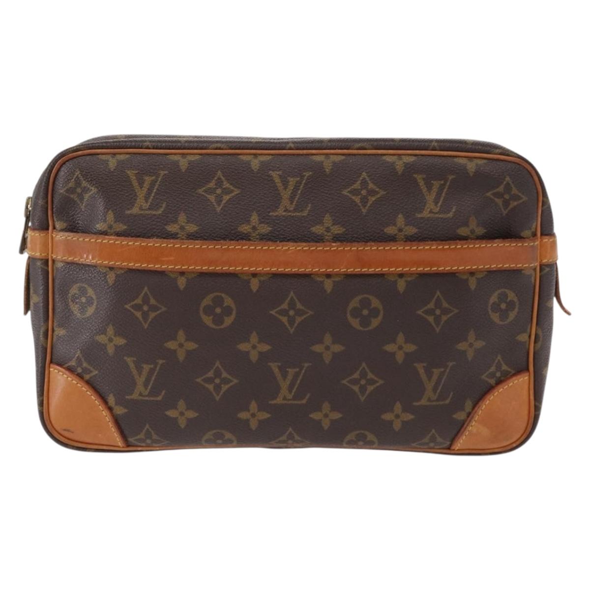 LOUIS VUITTON Monogram Compiegne 28 Clutch Bag M51845 LV Auth 155002