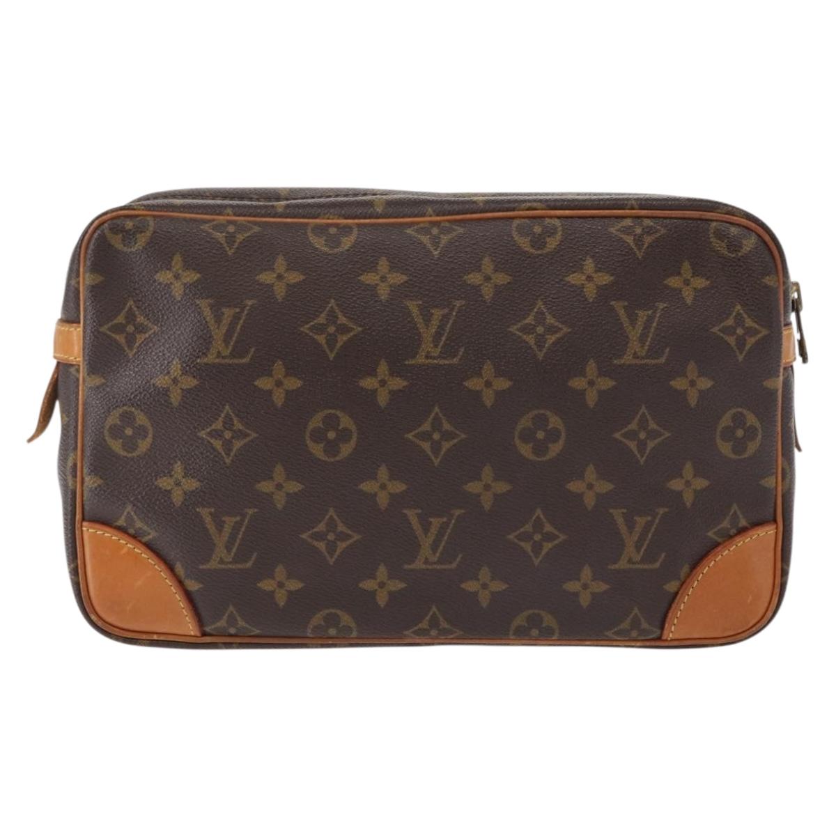 LOUIS VUITTON Monogram Compiegne 28 Clutch Bag M51845 LV Auth 155002