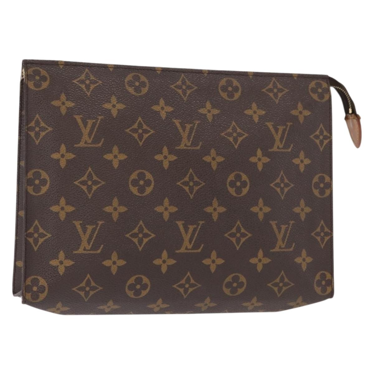 LOUIS VUITTON Monogram Poche Toilette 26 Pouch M47542 LV Auth 155004