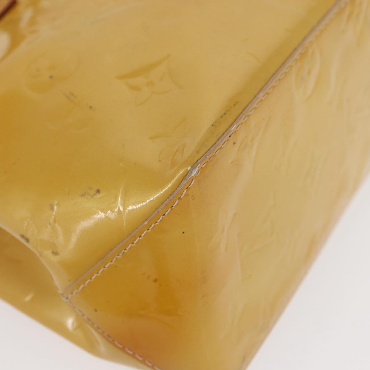 LOUIS VUITTON Monogram Vernis Reade PM Hand Bag Beige M91334 LV Auth 155005