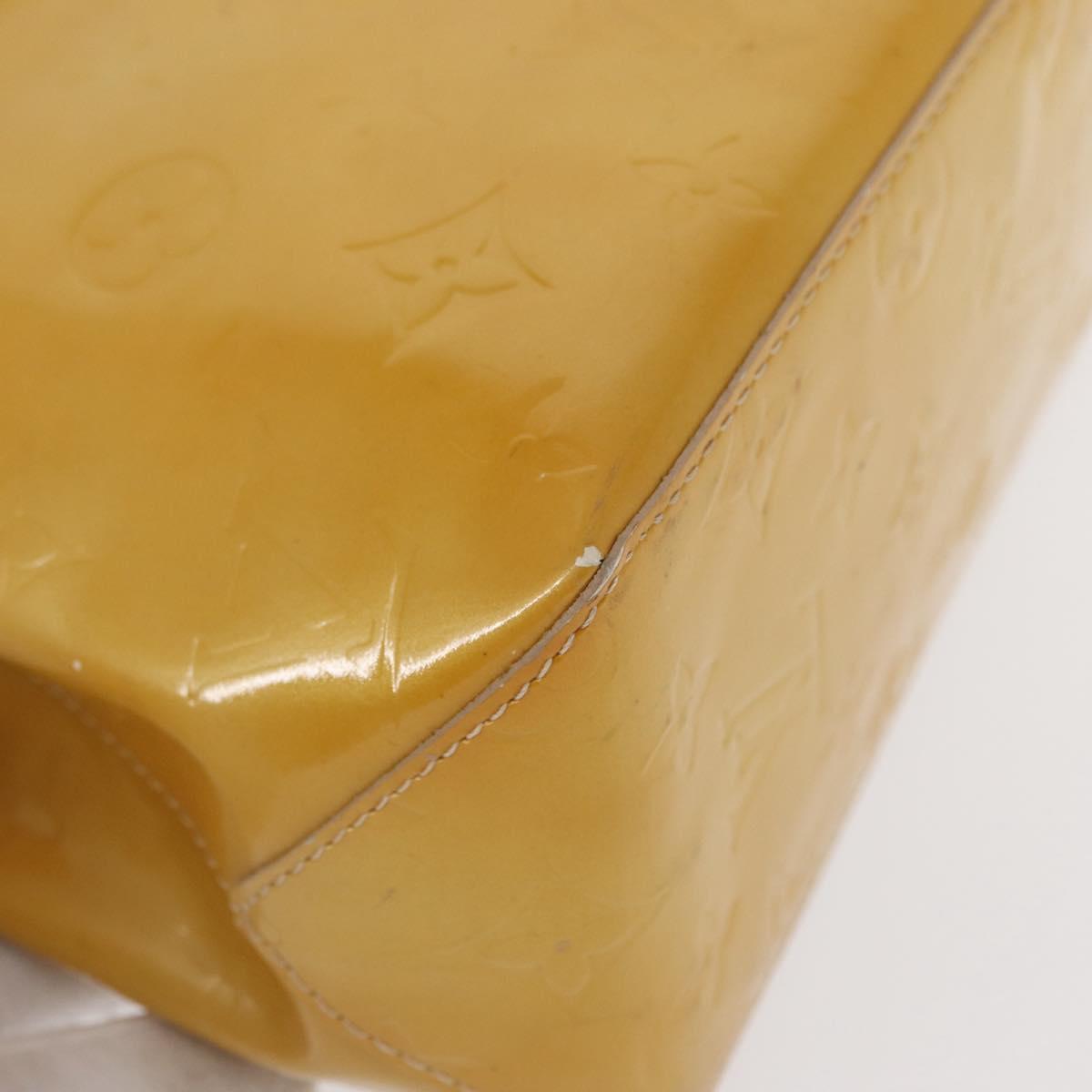 LOUIS VUITTON Monogram Vernis Reade PM Hand Bag Beige M91334 LV Auth 155005