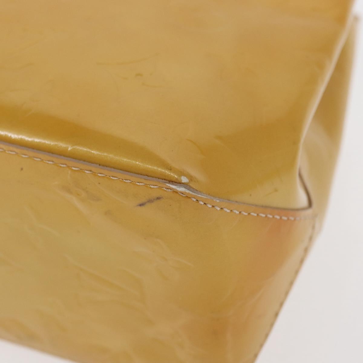 LOUIS VUITTON Monogram Vernis Reade PM Hand Bag Beige M91334 LV Auth 155005