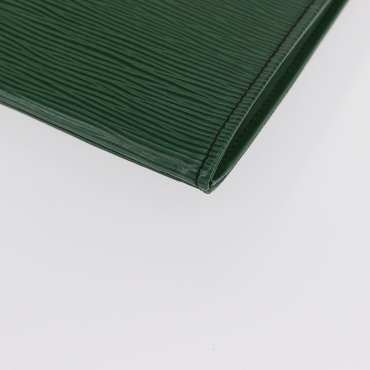 LOUIS VUITTON Epi Jena Clutch Bag Green M52724 LV Auth 155008