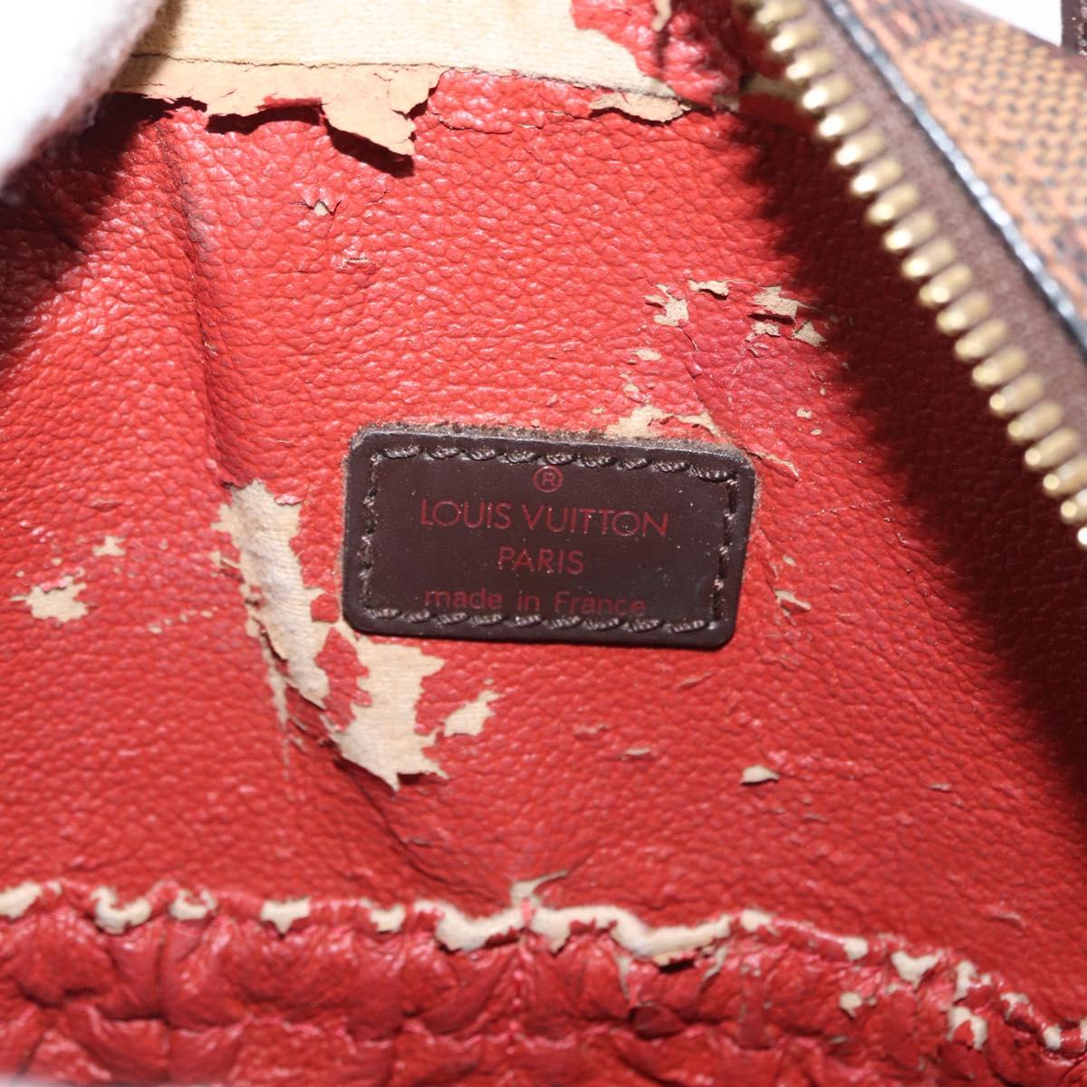 LOUIS VUITTON Damier Ebene Spontini Hand Bag SPO 2way M47500 LV Auth 155011