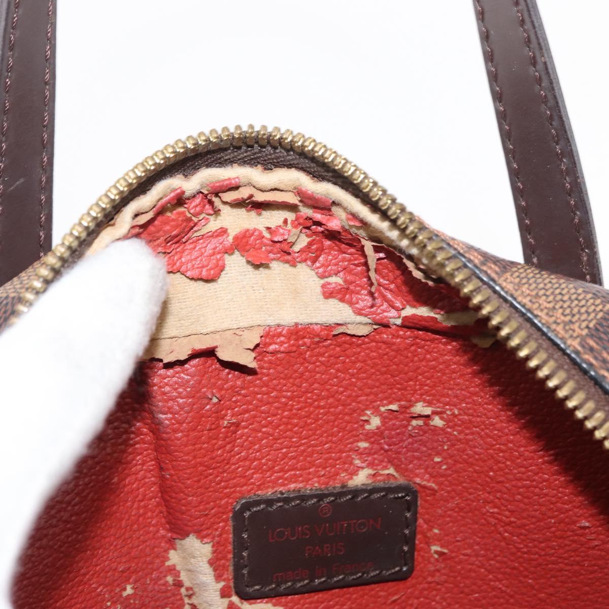 LOUIS VUITTON Damier Ebene Spontini Hand Bag SPO 2way M47500 LV Auth 155011