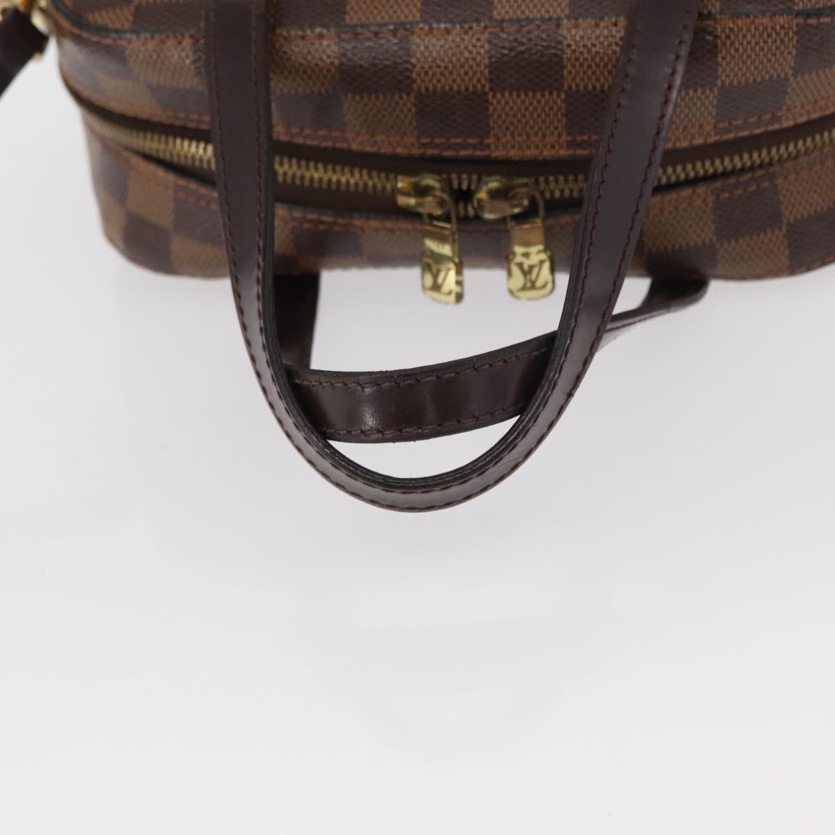 LOUIS VUITTON Damier Ebene Spontini Hand Bag SPO 2way M47500 LV Auth 155011