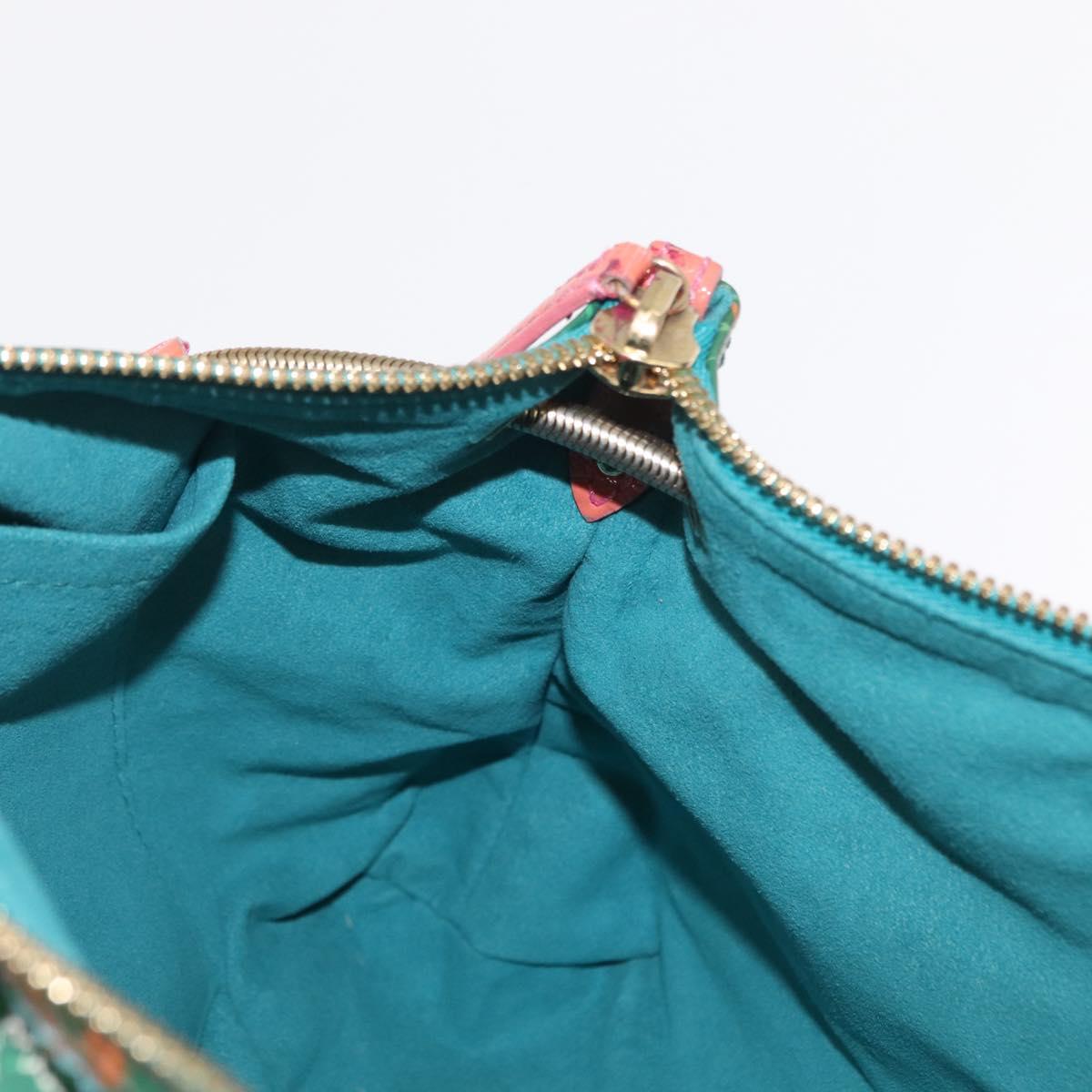 LOUIS VUITTON Monogram Bonbon Richard Prince Pochette Green M95748 Auth 155012