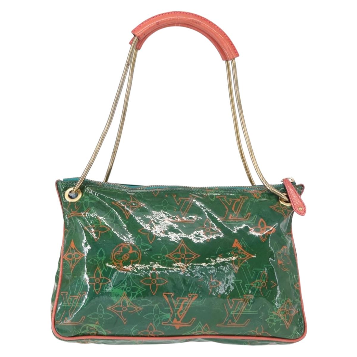 LOUIS VUITTON Monogram Bonbon Richard Prince Pochette Green M95748 Auth 155012