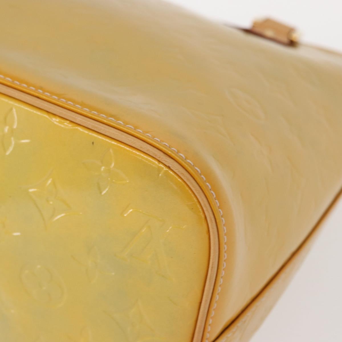 LOUIS VUITTON Monogram Vernis Houston Hand Bag Gris M91053 LV Auth 155015