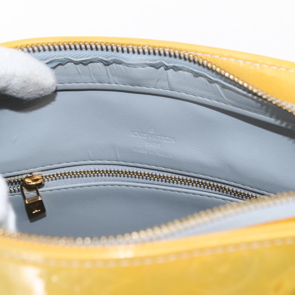 LOUIS VUITTON Monogram Vernis Houston Hand Bag Gris M91053 LV Auth 155015